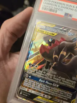 PSA 8 2019 Pokemon Sun & Moon Unified Minds UMBREON & Darkrai GX #125 Tag Team - Image 4