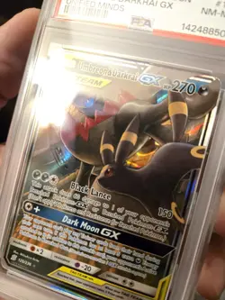 PSA 8 2019 Pokemon Sun & Moon Unified Minds UMBREON & Darkrai GX #125 Tag Team - Image 5