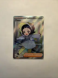 Pokemon TCG Poppy 220/197 SV03 Obsidian Flames Full Art Trainer Ultra Rare Holo - Image 1