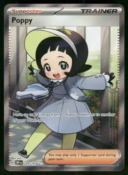2023 Poppy - 220/197 Ultra Rare Holo NM SV03: Obsidian Flames Pokemon - Image 1