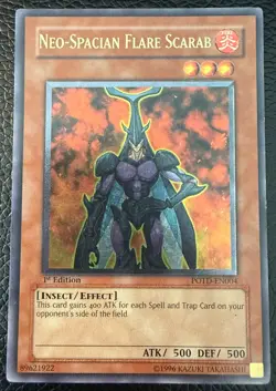 YUGIOH NEO SPACIAN FLARE SCARAB ULTIMATE RARE 1ST EDITION POTD-EN004 NM - Image 1