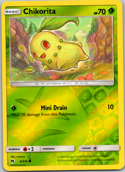 Chikorita Lost Thunder reverse Holo Pokemon TCG - Image 1