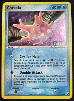 Corsola 37/115 Reverse Holo Stamped EX Unseen Forces 2005 Pokemon TCG - Image 1
