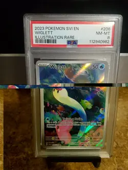 2023 Pokemon Svi En Wiglett Illustration Rare Psa 8 - Image 3