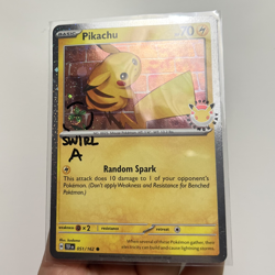🌀FART SWIRL-A Pikachu 051 (Cosmo Holo) (NM) Promo 30th Pokemon Day Stamp - SV05 - Image 1