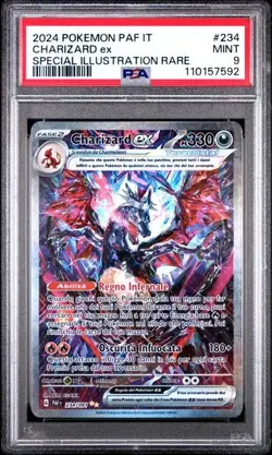 Pokemon PSA 9 Charizard Ex #234 Alternative Art Destino Di Paldea 2024 Italiano - Image 2