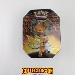 Pokemon TCG Hidden Fates Raichu GX Tin Sealed NEW 4 Booster Packs - Image 1