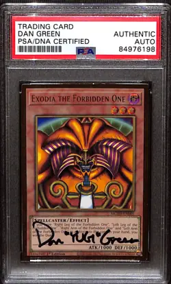 PSA Dan Green Signed Exodia the Forbidden One MGED-EN005 Maximum Gold Yu-Gi-Oh! - Image 1