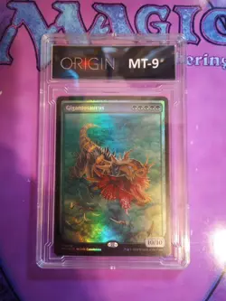 RARE GRADED Mint 9 FOIL FULL ART GIGANTOSAURUS 10/10 MAGIC THE GATHERING CARD - Image 3
