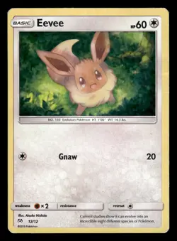 Eevee 12/12 Holo Rare 2019 Mcdonald's Promo Pokemon Card - Image 1