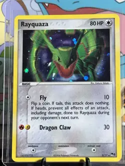 Pokemon TCG Rayquaza Pop Series 1 Holo Rare Card 3/17 - Image 1