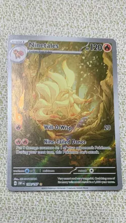 Ninetales 199/197 Illustration Rare Obsidian Flames Pokemon Card NM - Image 1