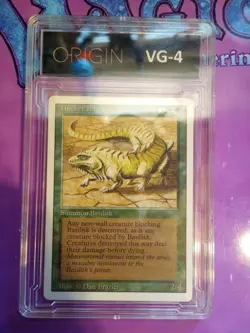 Thicket Basilisk MTG Magic The Gathering Revised Ed Graded VG 4 Vintage Card - Image 1