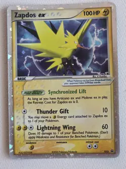 Zapdos ex Black Star Promo Holo 033 2005 LP Window Tin Pokemon Card - Image 5
