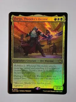 Zurgo, Thunder's Decree 237 Tarkir: Dragonstorm Magic: The Gathering Foil LP - Image 1