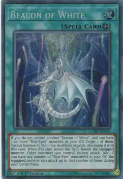 Yugioh Beacon Of White LCKC-EN035 Secret Rare 1st Edition LP - Image 1