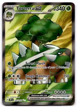 Torterra ex 185/162 Ultra Rare Temporal Forces Pokemon Lightly Played - Image 1
