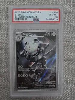 Pokemon TCG Steelix 150/132 Full Art Rare Holo Mega Evolutions - PSA 10 - Image 1