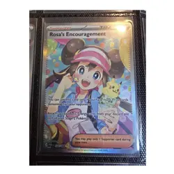 Pokemon TCG Rosa's Encouragement POR 123/088 Full Art Holo Trainer-Supporter - Image 1