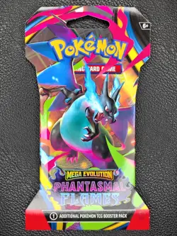 Pokemon Mega Evolution Phantasmal Flames Sleeved Booster (1) - Image 1