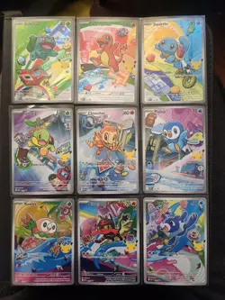 Pokemon First Partner Illustration Collection Series 1 Full Set Of 9 - ALL MINT - Image 1