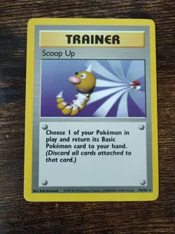 Pokemon Base Set Scoop Up 78/102 Non Holo LP - Image 1