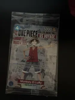 Bandai Monkey.D.Luffy One Piece CCG US Voyage Promo Card P-055 5000 Power 4 Cost - Image 1