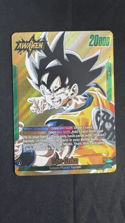 Son Goku SB02-033 Gold Leader Manga Booster 02 Dragon Ball Card English - Image 1