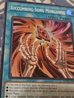 Succumbing-Song Morganite Super Rare 1st Edition ROTA-EN065 Yugioh - Image 3