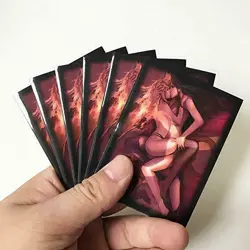 60 PCS/Set Chandra Matt Scrub Colorful Backs MTG Cards Sleeves Protector for TCG - Image 1