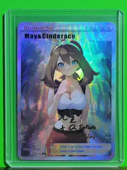 MAY Pokemon Trainers Waifu Goddess Refractor Card CUSTOM MADE - Image 3