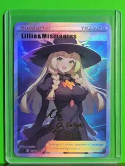 LILLIE Pokemon Trainers Waifu Goddess Refractor Card CUSTOM MADE - Image 1