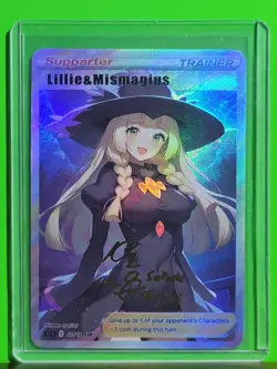 LILLIE Pokemon Trainers Waifu Goddess Refractor Card CUSTOM MADE - Image 2
