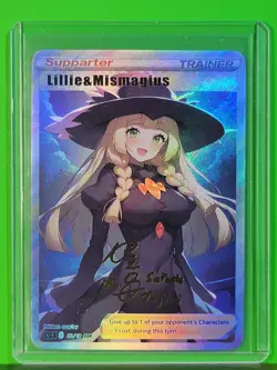 LILLIE Pokemon Trainers Waifu Goddess Refractor Card CUSTOM MADE - Image 3