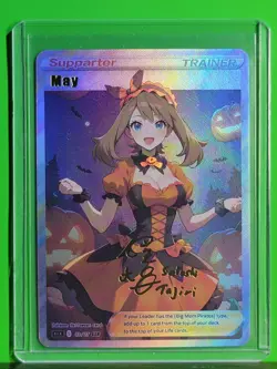 MAY Pokemon Trainers Waifu Goddess Refractor Card CUSTOM MADE - Image 1