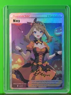 MAY Pokemon Trainers Waifu Goddess Refractor Card CUSTOM MADE - Image 3