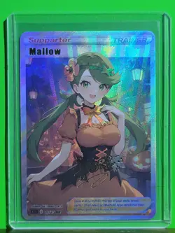 MALLOW Pokemon Trainers Waifu Goddess Refractor Card CUSTOM MADE - Image 2