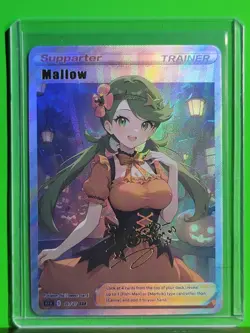 MALLOW Pokemon Trainers Waifu Goddess Refractor Card CUSTOM MADE - Image 3