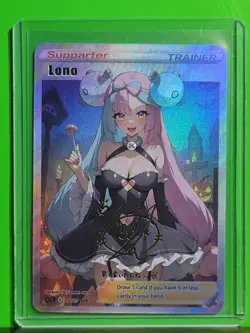 LONO Pokemon Trainers Waifu Goddess Refractor Card CUSTOM MADE - Image 1