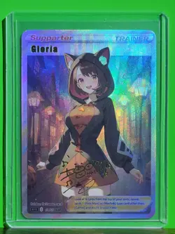 GLORIA Pokemon Trainers Waifu Goddess Refractor Card CUSTOM MADE - Image 1