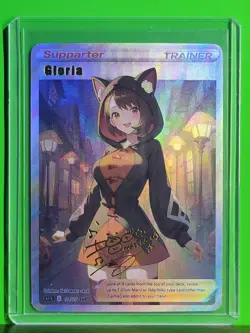 GLORIA Pokemon Trainers Waifu Goddess Refractor Card CUSTOM MADE - Image 2
