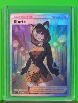 GLORIA Pokemon Trainers Waifu Goddess Refractor Card CUSTOM MADE - Image 3