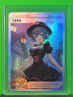 LANA Pokemon Trainers Waifu Goddess Refractor Card CUSTOM MADE - Image 2