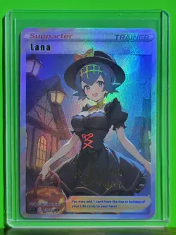 LANA Pokemon Trainers Waifu Goddess Refractor Card CUSTOM MADE - Image 3