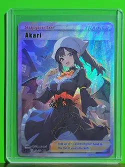 AKARI Pokemon Trainers Waifu Goddess Refractor Card CUSTOM MADE - Image 2