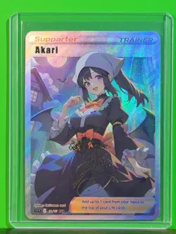 AKARI Pokemon Trainers Waifu Goddess Refractor Card CUSTOM MADE - Image 3