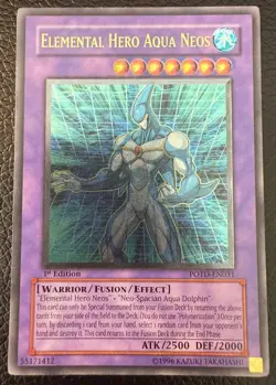 YUGIOH ELEMENTAL HERO AQUA NEOS ULTIMATE RARE 1ST EDITION POTD-EN031 NM/MINT - Image 1