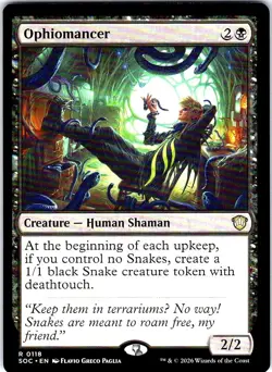 Ophiomancer 118 Rare Commander: Secrets of Strixhaven Magic: The Gathering NM - Image 1