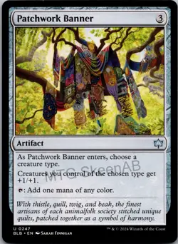 MTG SkeenAB Patchwork Banner from BLB. NM. - Image 1