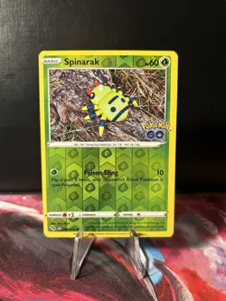 Spinarak (Peelable Ditto) Reverse Holo Common Pokemon GO 006/078 NM - Image 1
